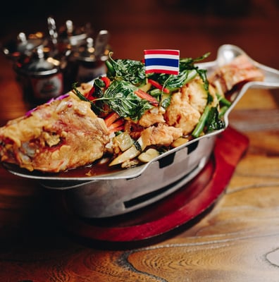 Red Snapper with Spicy Basil Sauce