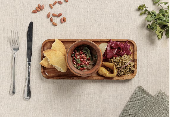 Lobio in a Clay Pot with Fermented Vegetables (ENTREES)