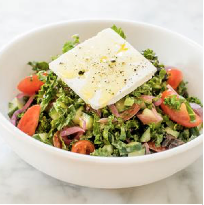 Kale Greek salad (salads)