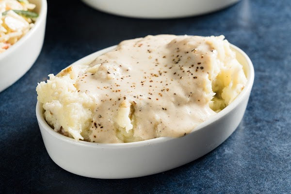 Mashed Potatoes with White Gravy