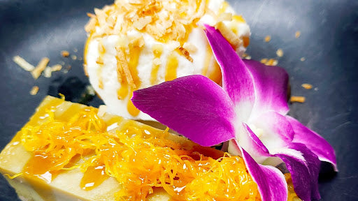 Mor Khang Brulee With Coconut Ice Cream