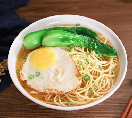 Vegetables & Fried Egg In Soup