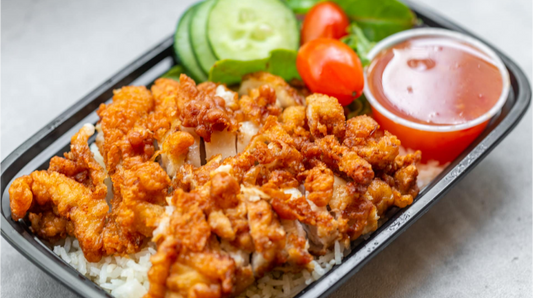 FRIED CHICKEN BOWL (CHICKEN & RICE / SALAD)