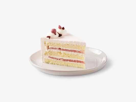S16 Pink Peach Lychee Cake (Slice) (PASTRIES)