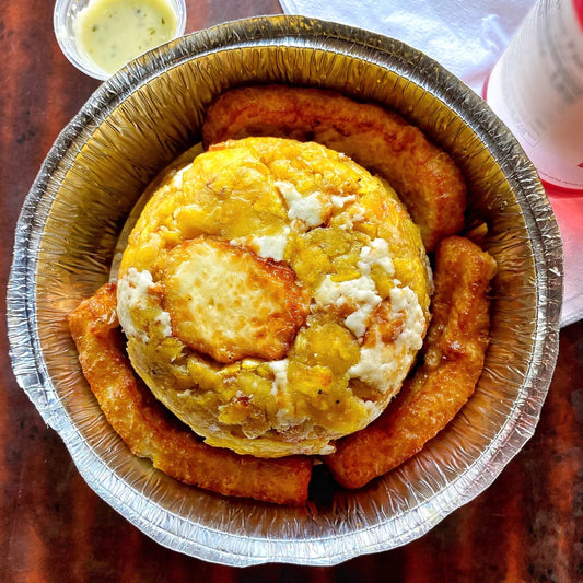Queso Mofongo (MASHED FRIED PLANTAINS WITH CHEESE)