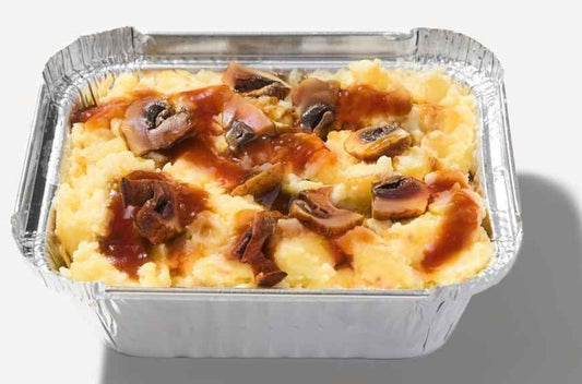 Homestyle Mashed Potatoes with Red Wine Mushroom Sauce Side