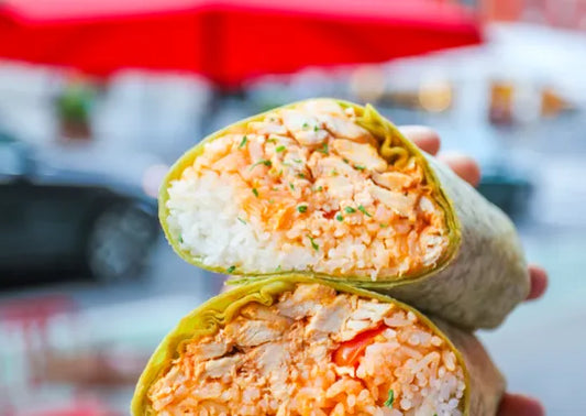 our famous chicken over rice in a wrap (WRAPS)