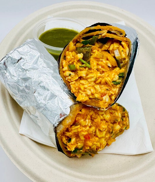 Spicy paneer bhurji roll  (KATHI ROLLS)