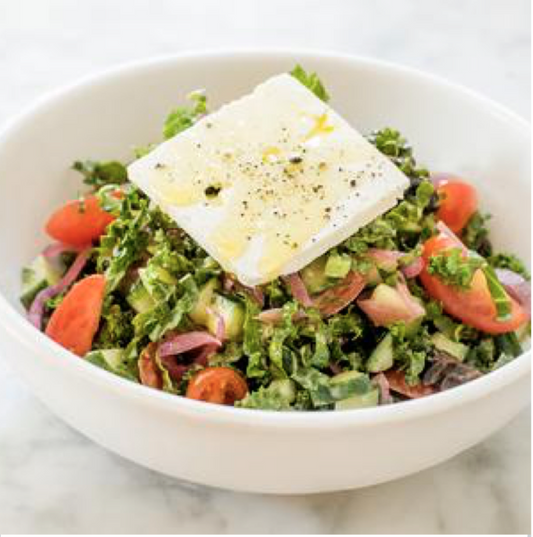 Kale Greek salad (salads)
