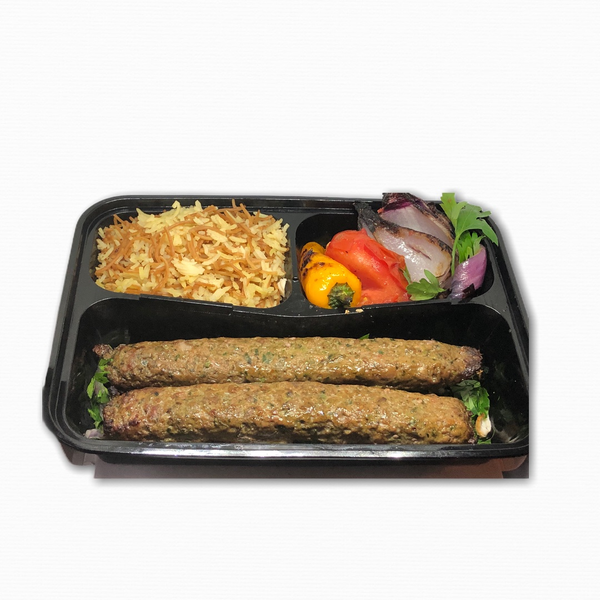 GRILLED KAFTA KEBAB PLATTER (FROM OUR GRILL)