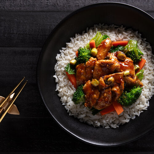 Ginger Chicken with Broccoli Bowl